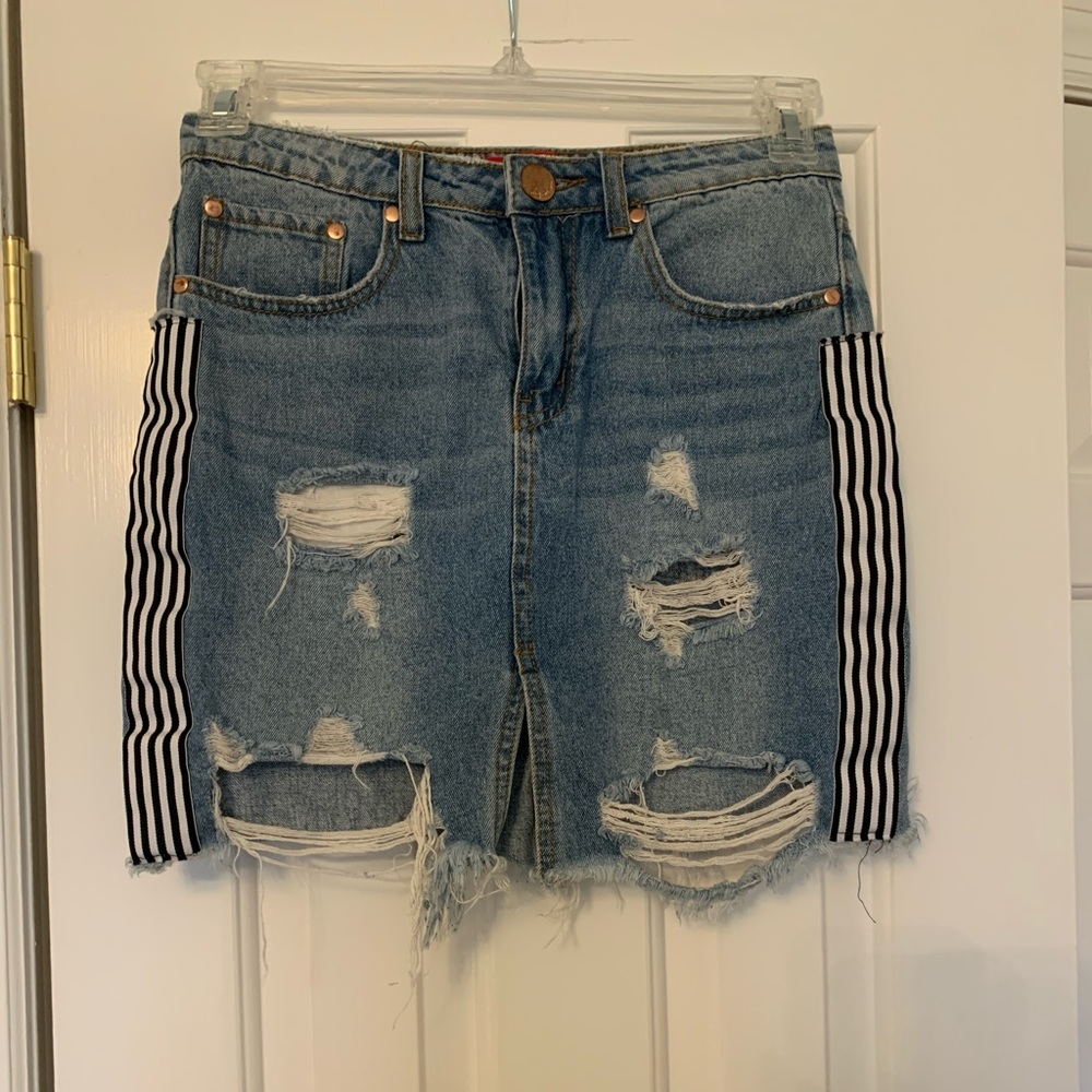 Denim signature miniskirt